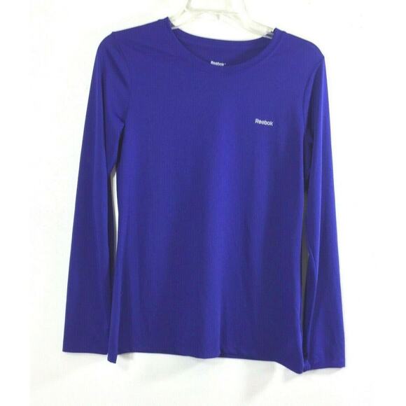 Reebok Mens Shirt Size Small Dri Fit‎  Long Sleeve Blue Pullover Top - Picture 1 of 4